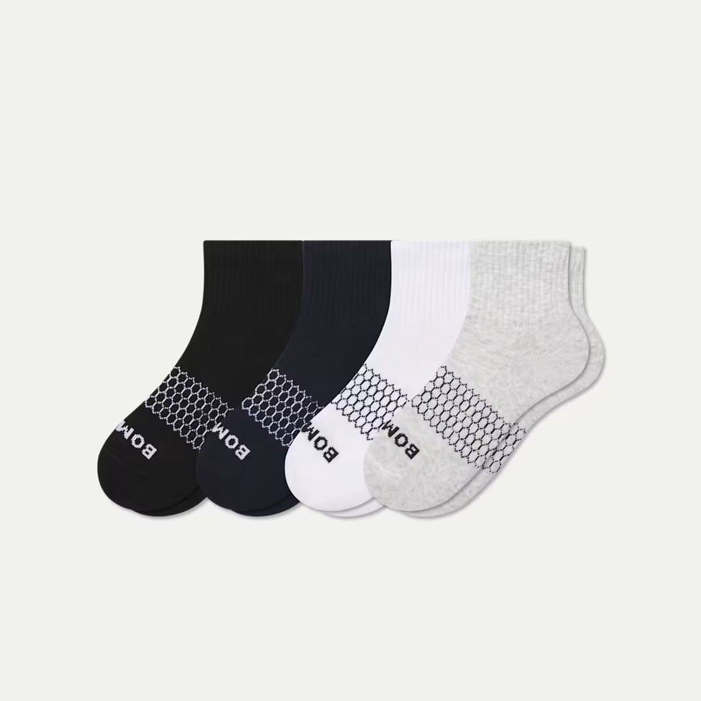 Bombas Youth Solids Quarter Sock 4-Pack