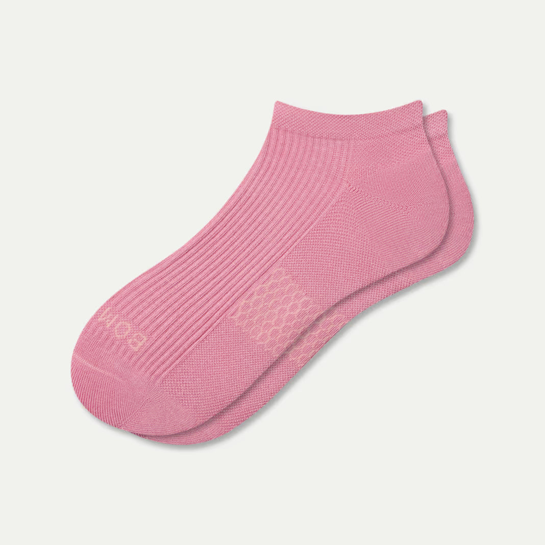 Bombas Women's Modern Rib Ankle Socks(dried rose)