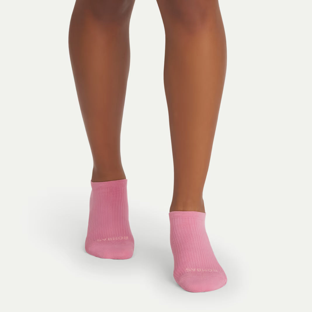 Bombas Women's Modern Rib Ankle Socks(dried rose)