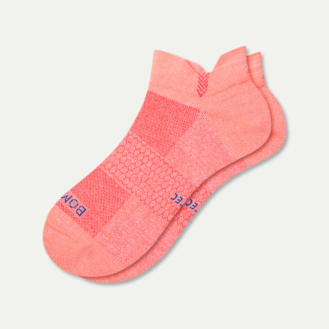 Bombas Women's UltraLite Sport Ankle Socks(neon peach)