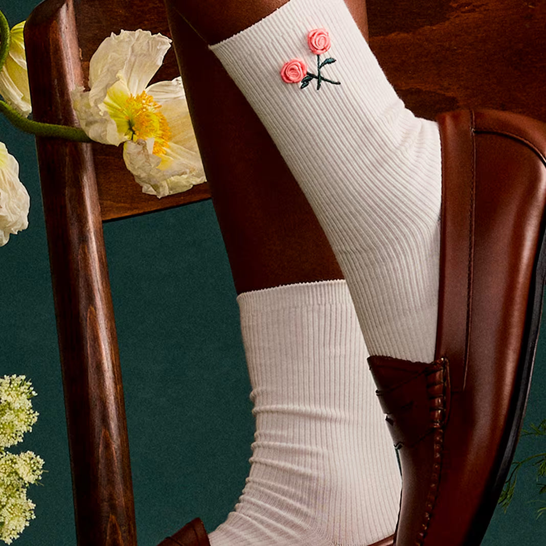 Women’s Hearts Lightweight Half Calf Socks
