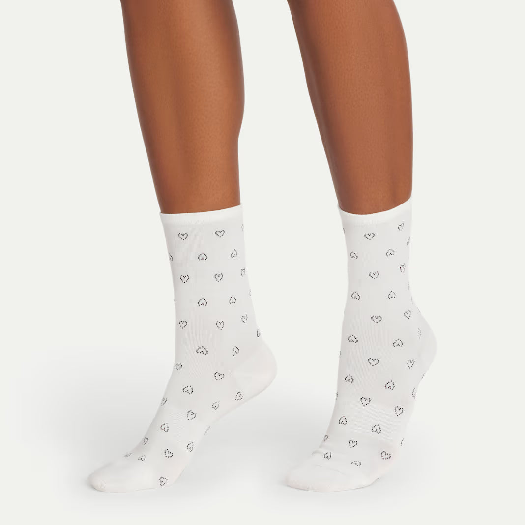 Women’s Hearts Lightweight Half Calf Socks