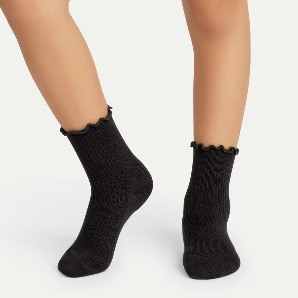 Junior Ruffle Rib Calf Sock 4-Pack