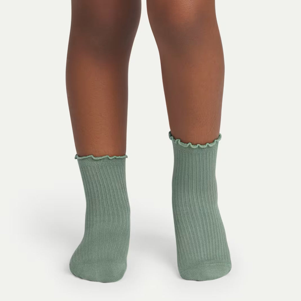Junior Ruffle Rib Calf Sock 4-Pack