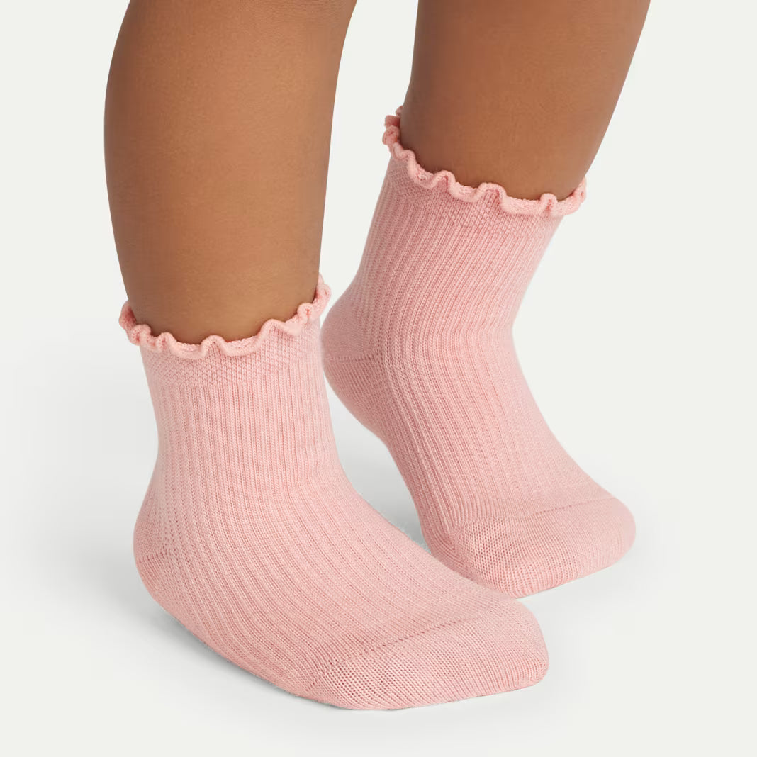 Toddler Ruffle Rib Calf Sock 4-Pack