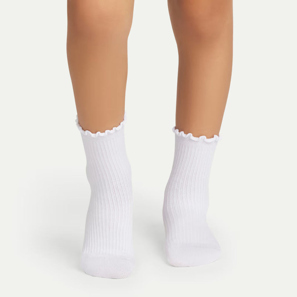 Junior Ruffle Rib Calf Sock 4-Pack