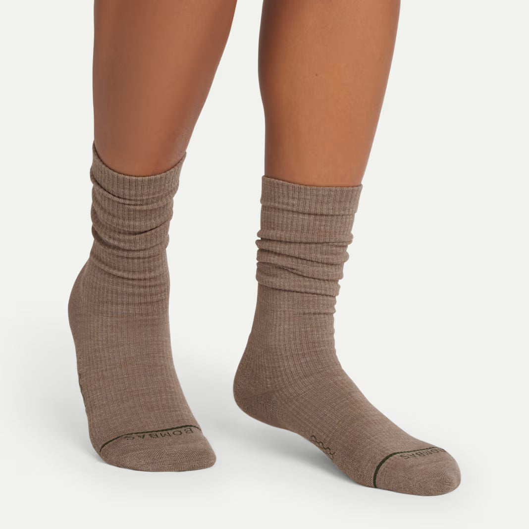 Men's Merino Wool Blend Modern Rib Calf Socks