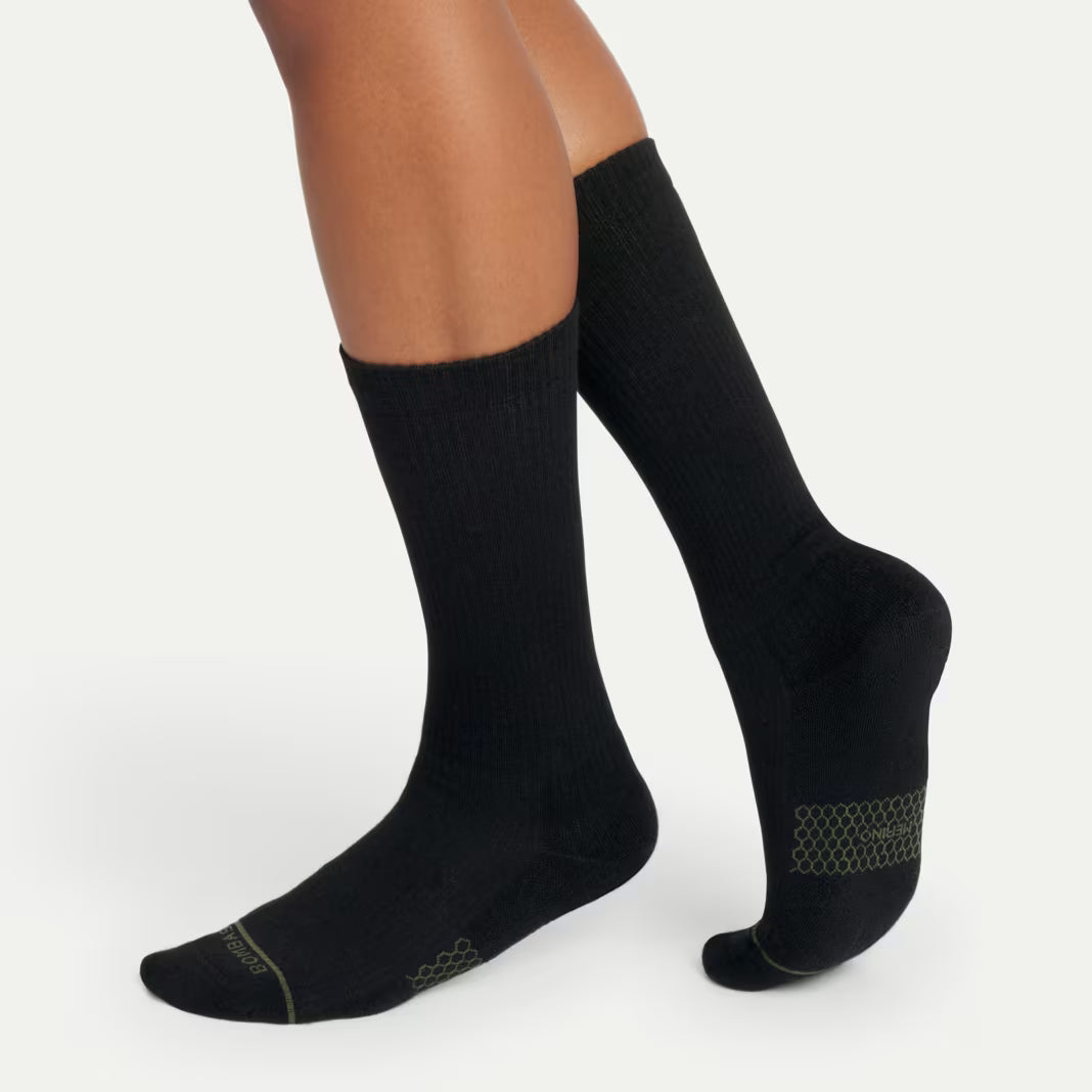 Men's Merino Wool Blend Modern Rib Calf Socks