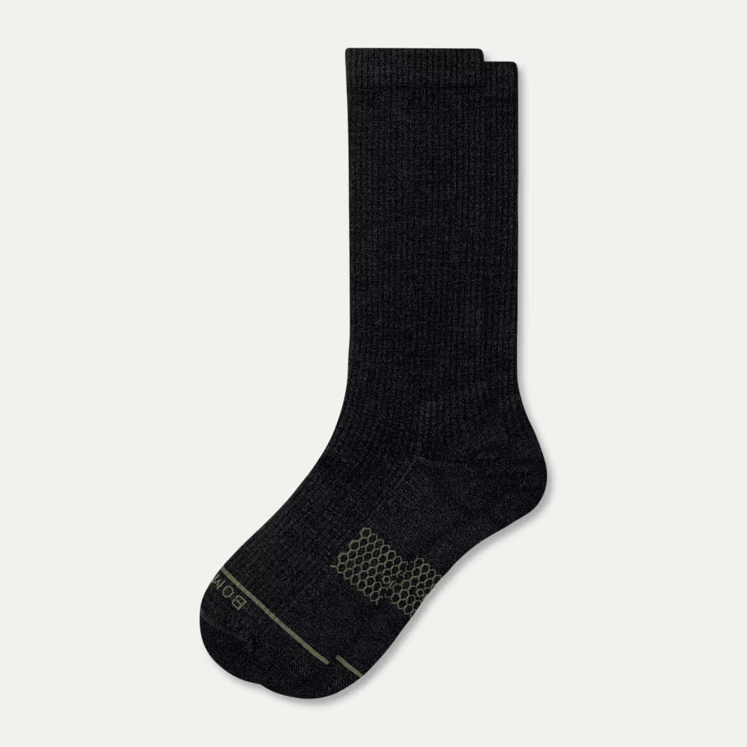 Men's Merino Wool Blend Modern Rib Calf Socks