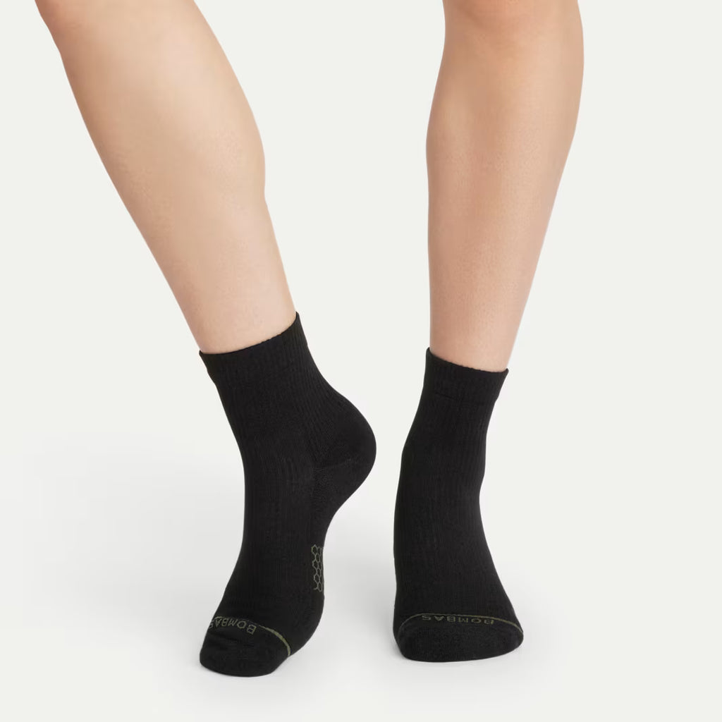 Women's Merino Wool Blend Modern Rib Quarter Sock 4-Pack