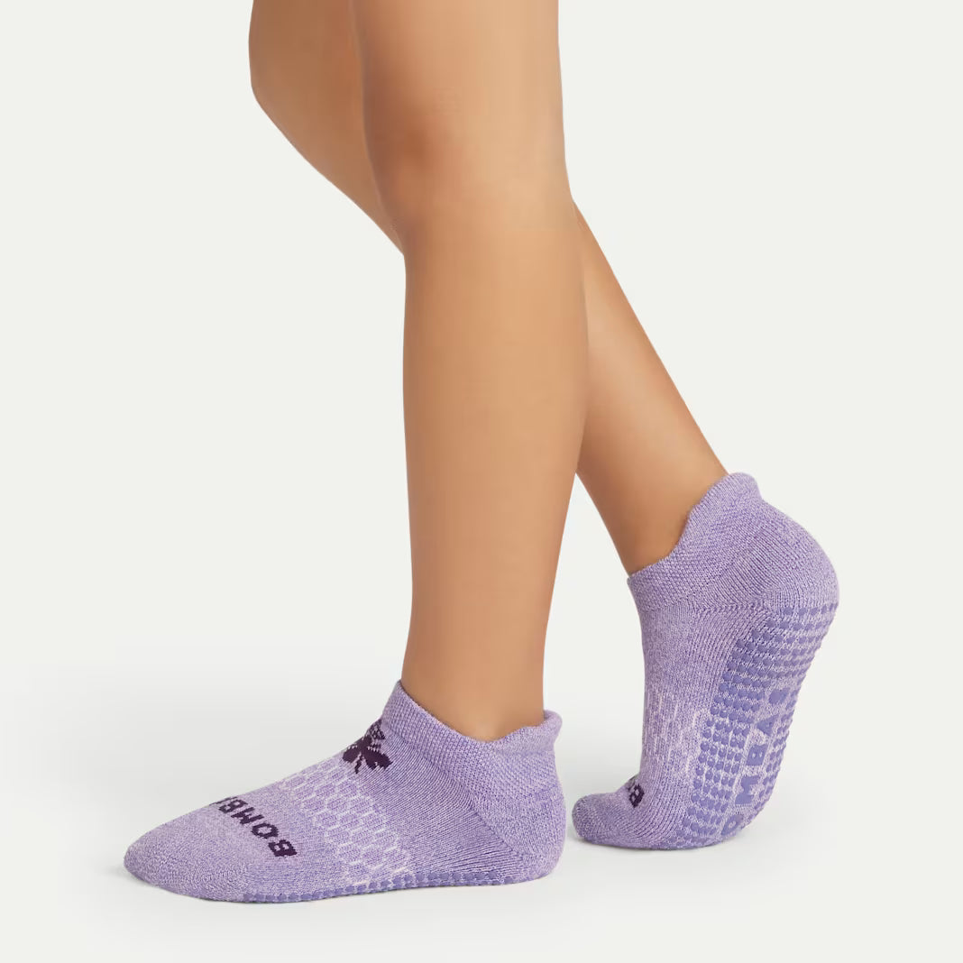 Junior Marl Gripper Ankle Sock 4-Pack