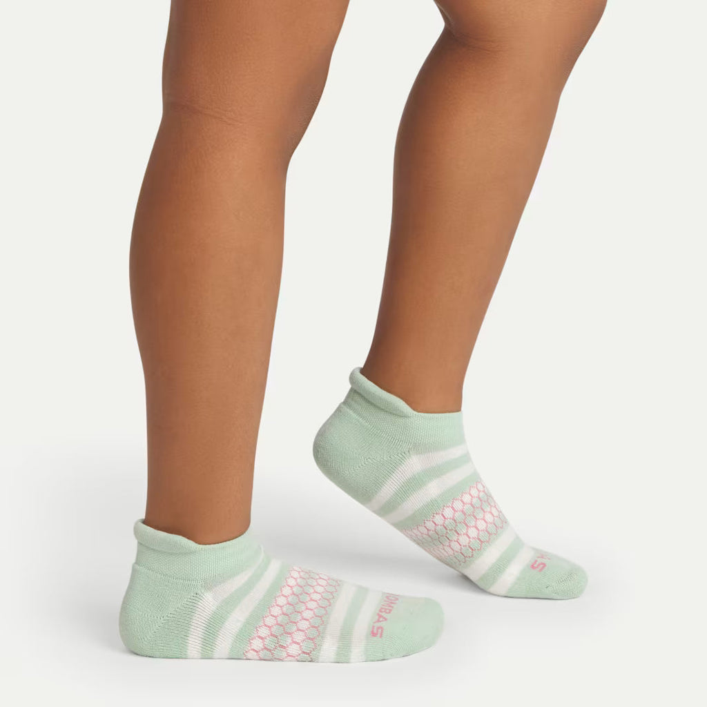 Bombas Youth Ankle Sock 8-Pack(mint stripe mix)