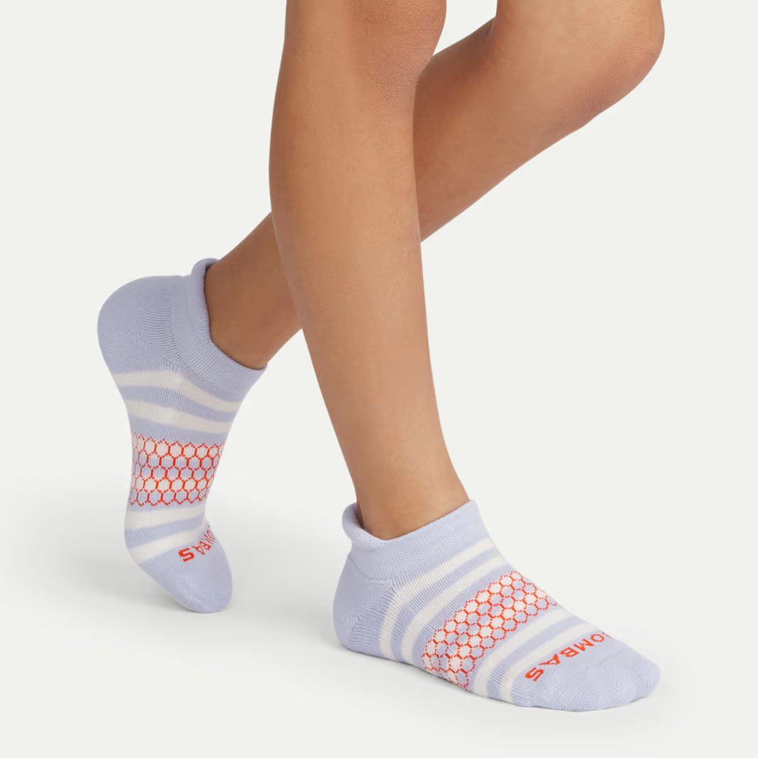 Bombas Youth Ankle Sock 8-Pack(mint stripe mix)