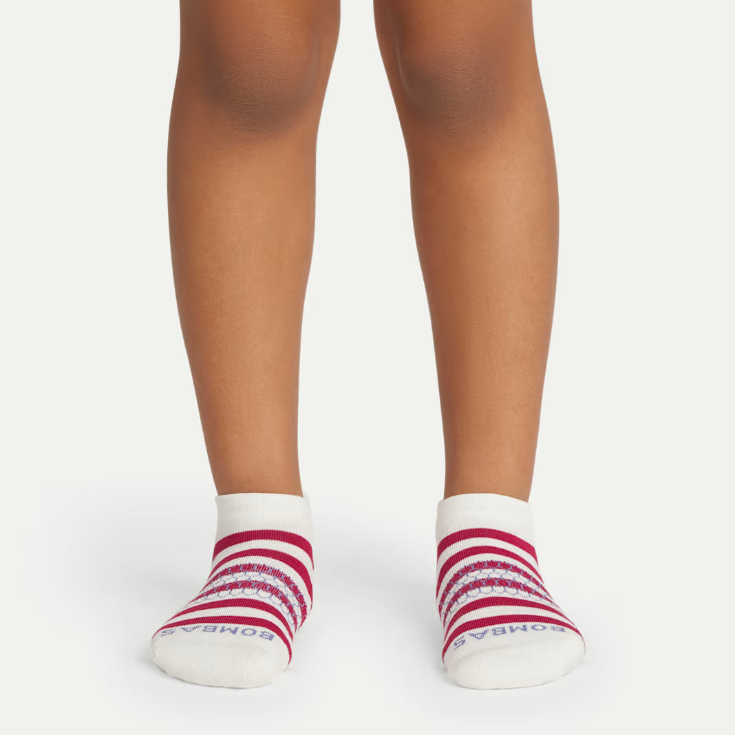 Bombas Youth Ankle Sock 8-Pack(mint stripe mix)