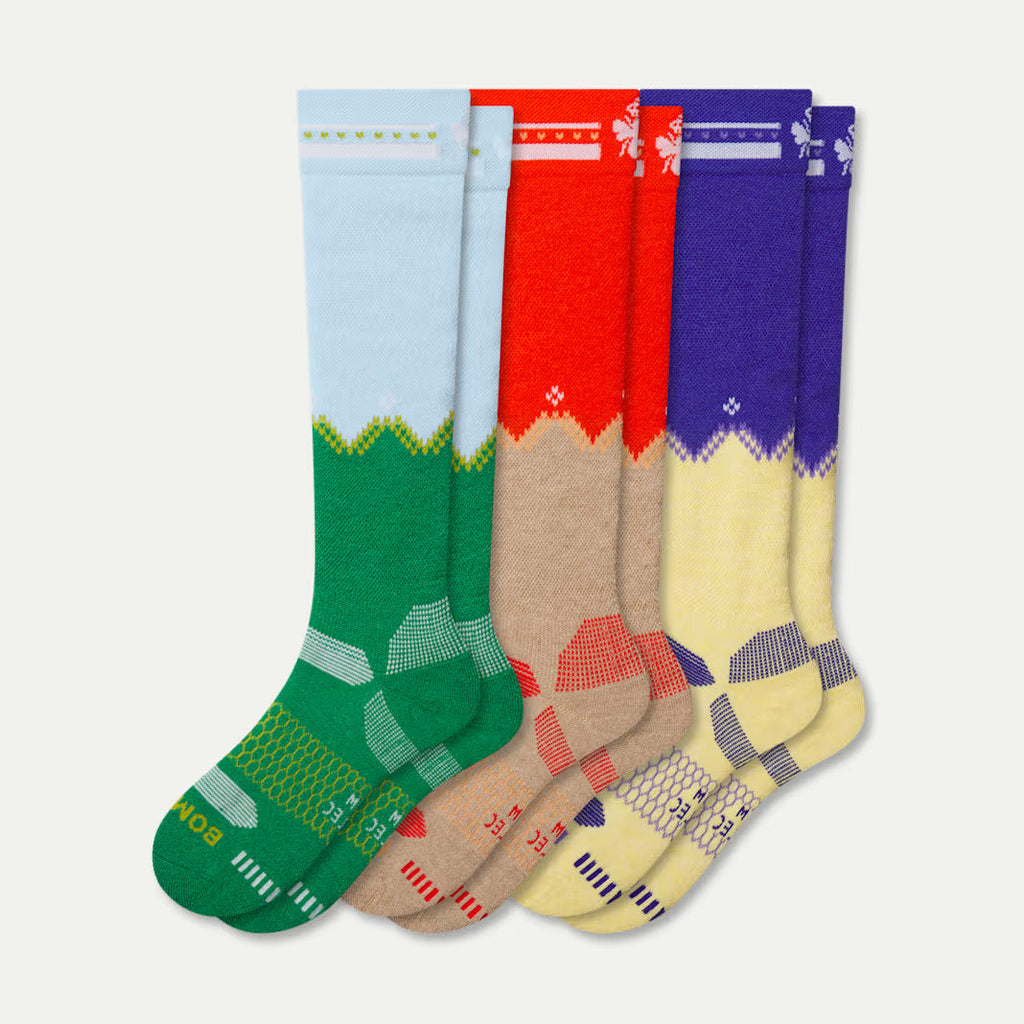 Bombas Youth Full-Cushion Merino Wool Blend Ski & Snowboard Sock 3-Pack