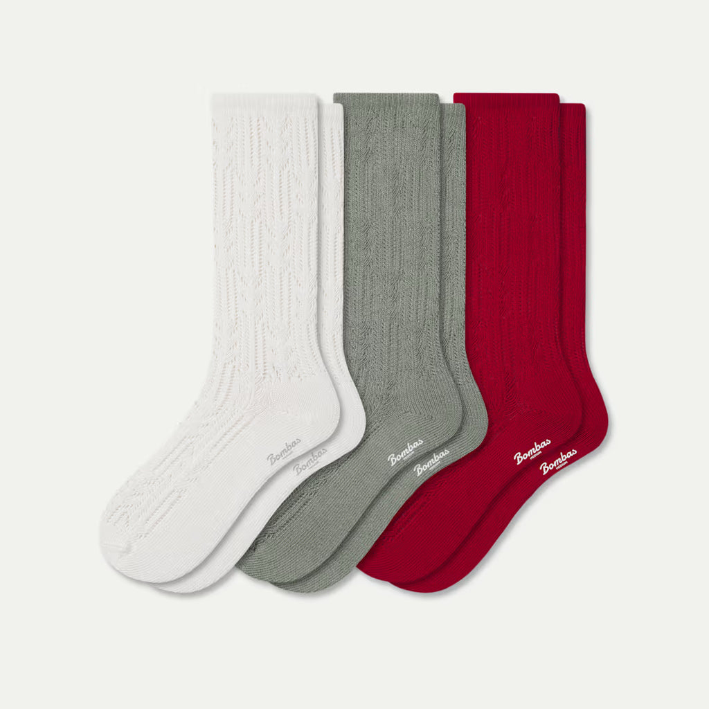 Women's Pointelle Calf Sock 3-Pack