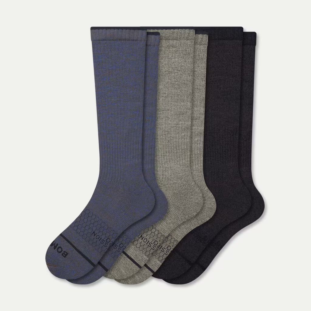 Women's Merino Wool Blend Everyday Compression Knee High Sock 3-Pack (15-20mmHg)