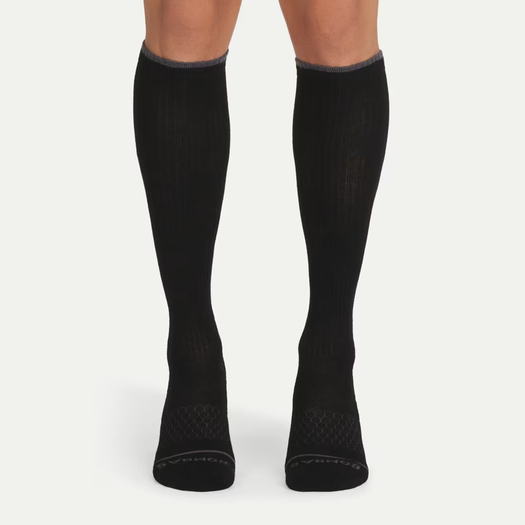 Men's Merino Wool Blend Everyday Compression Knee High Socks (15-20mmHg)