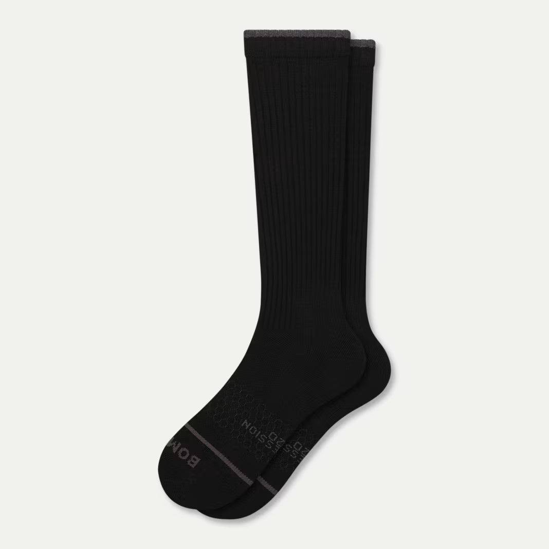 Men's Merino Wool Blend Everyday Compression Knee High Socks (15-20mmHg)