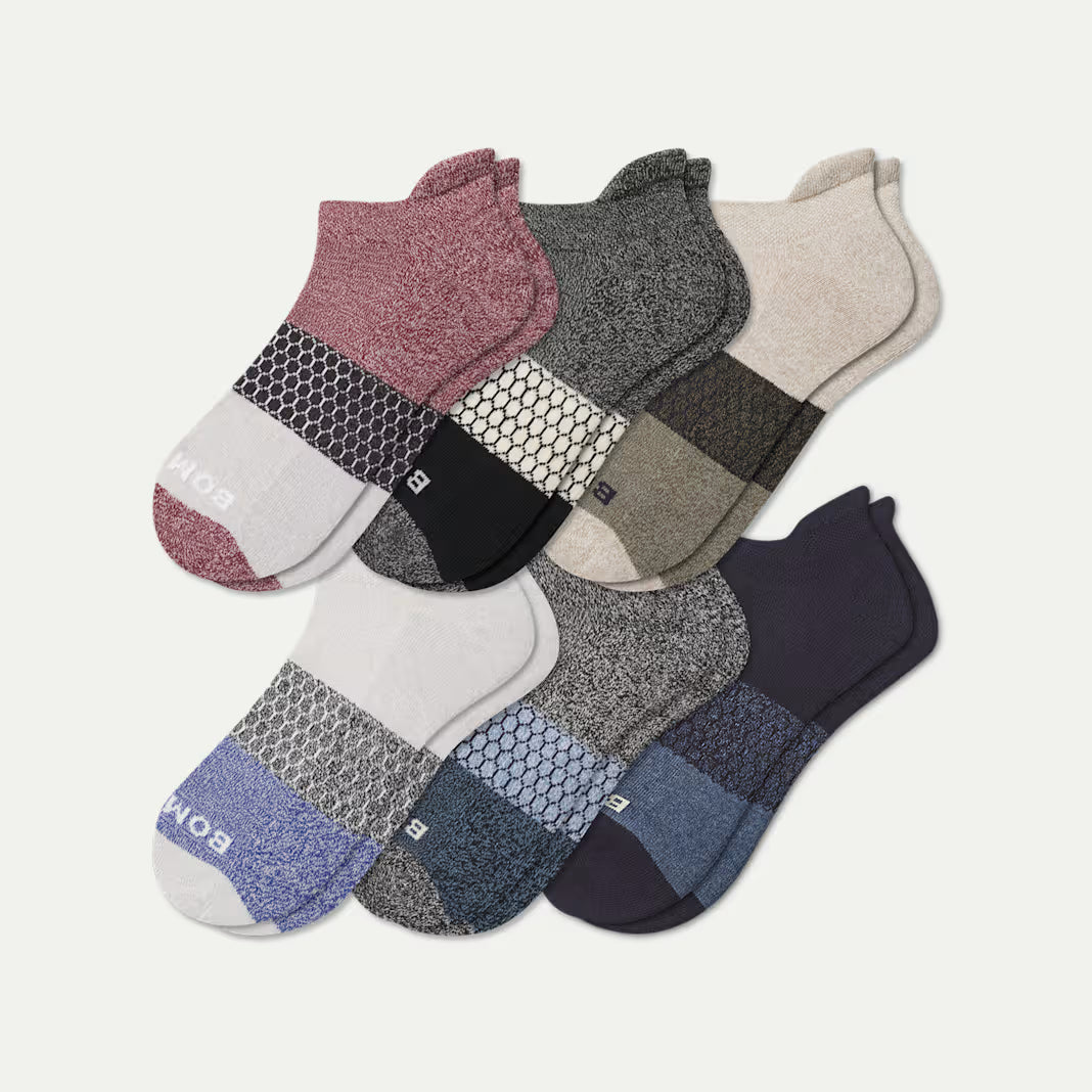 Men’s Tri-Block Ankle Sock 6-pack