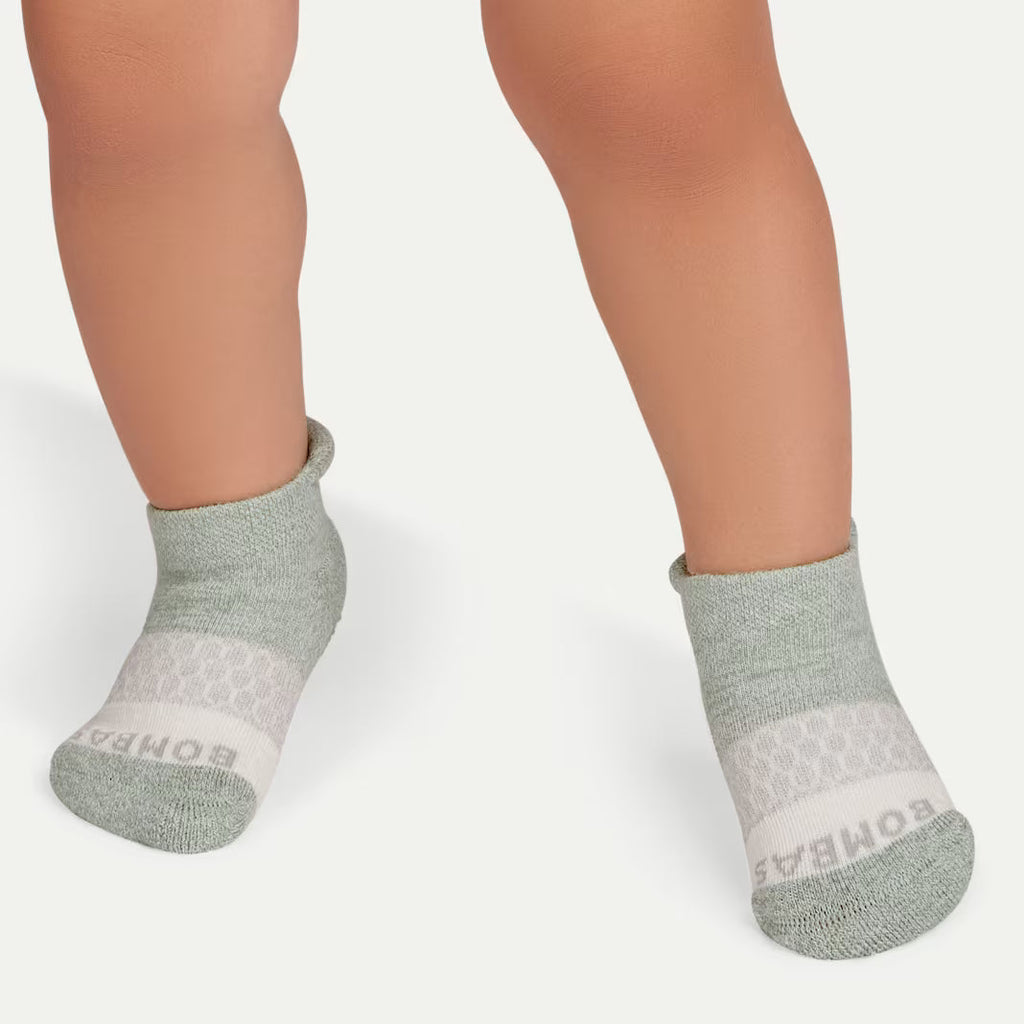 Toddler Tri-Block Gripper Ankle Sock 6-Pack