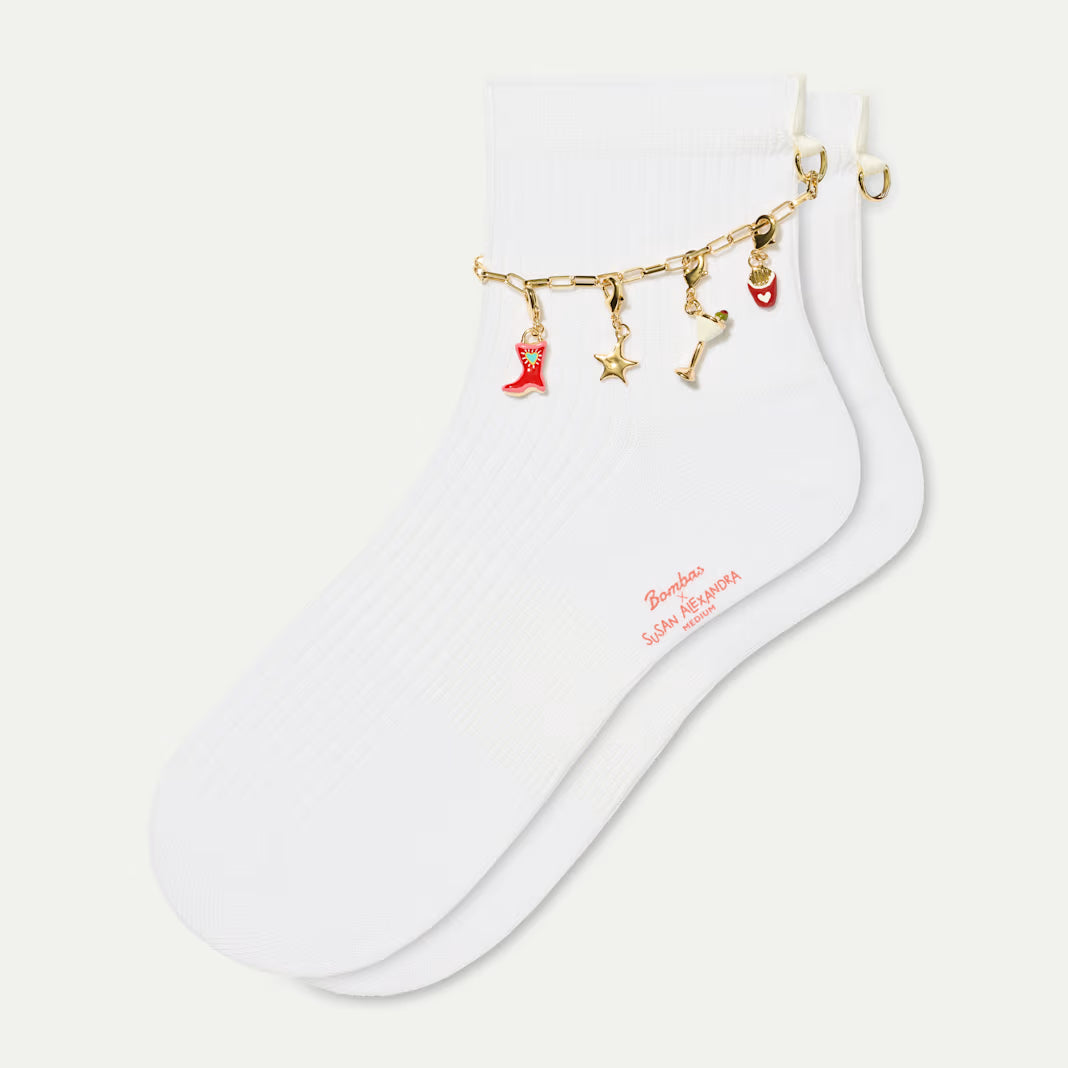 Bombas x Susan Alexandra Charms and Anklet Quarter Socks
