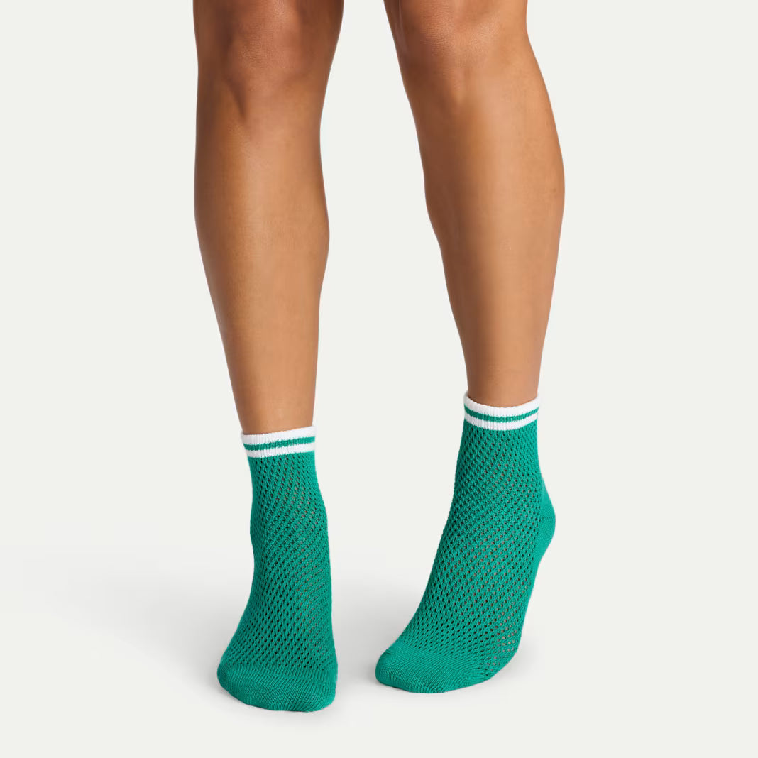 Women's Vintage Stripes Open Knit Quarter Sock 4-Pack