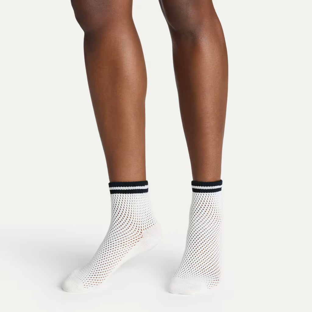 Women's Vintage Stripes Open Knit Quarter Sock 4-Pack