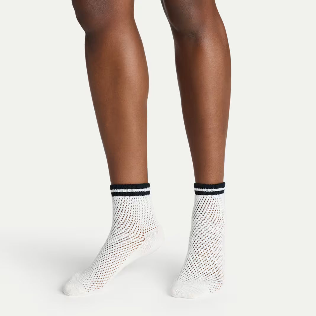 Women's Vintage Stripes Open Knit Quarter Sock 4-Pack