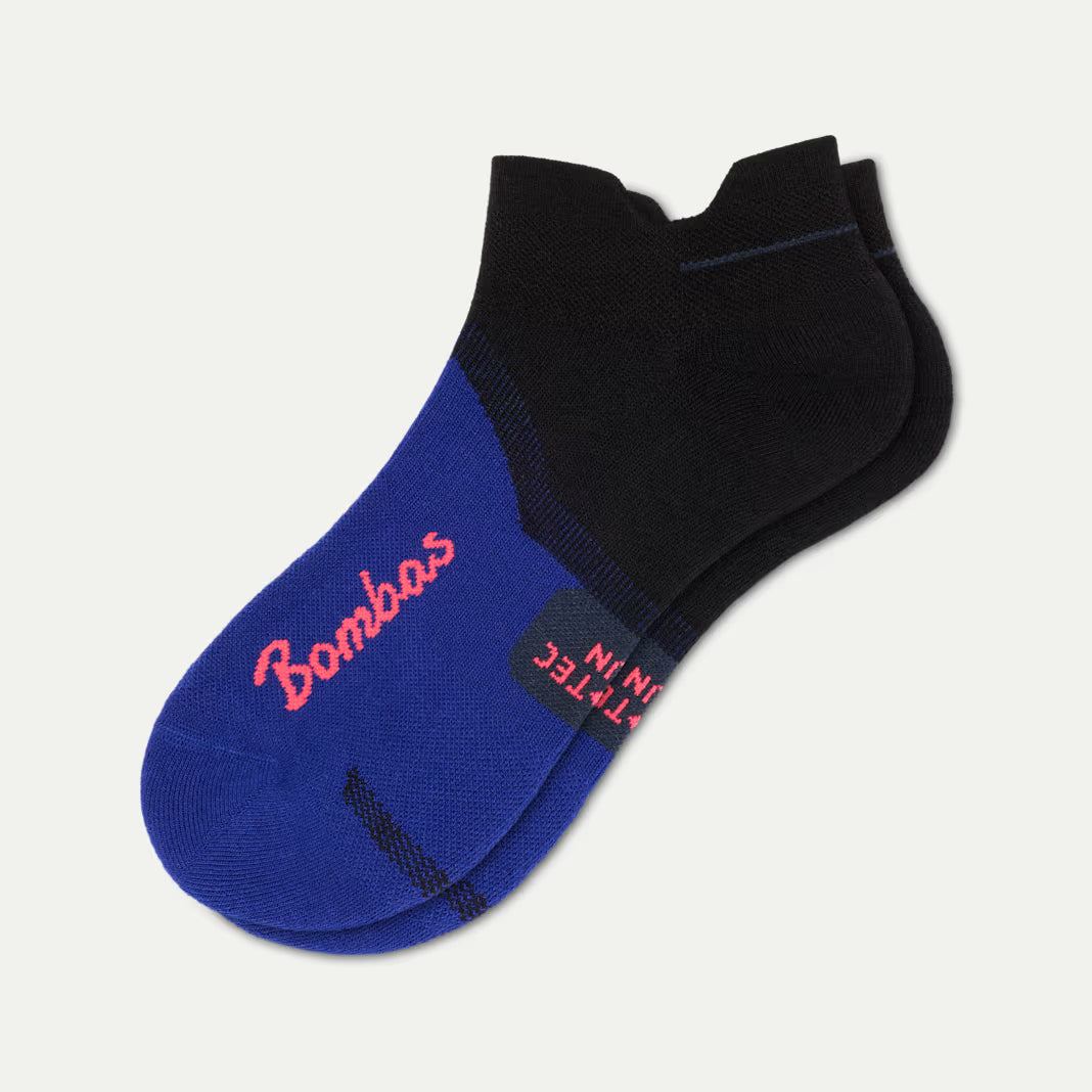 Bombas Men's Run Ankle Socks(black sapphire)