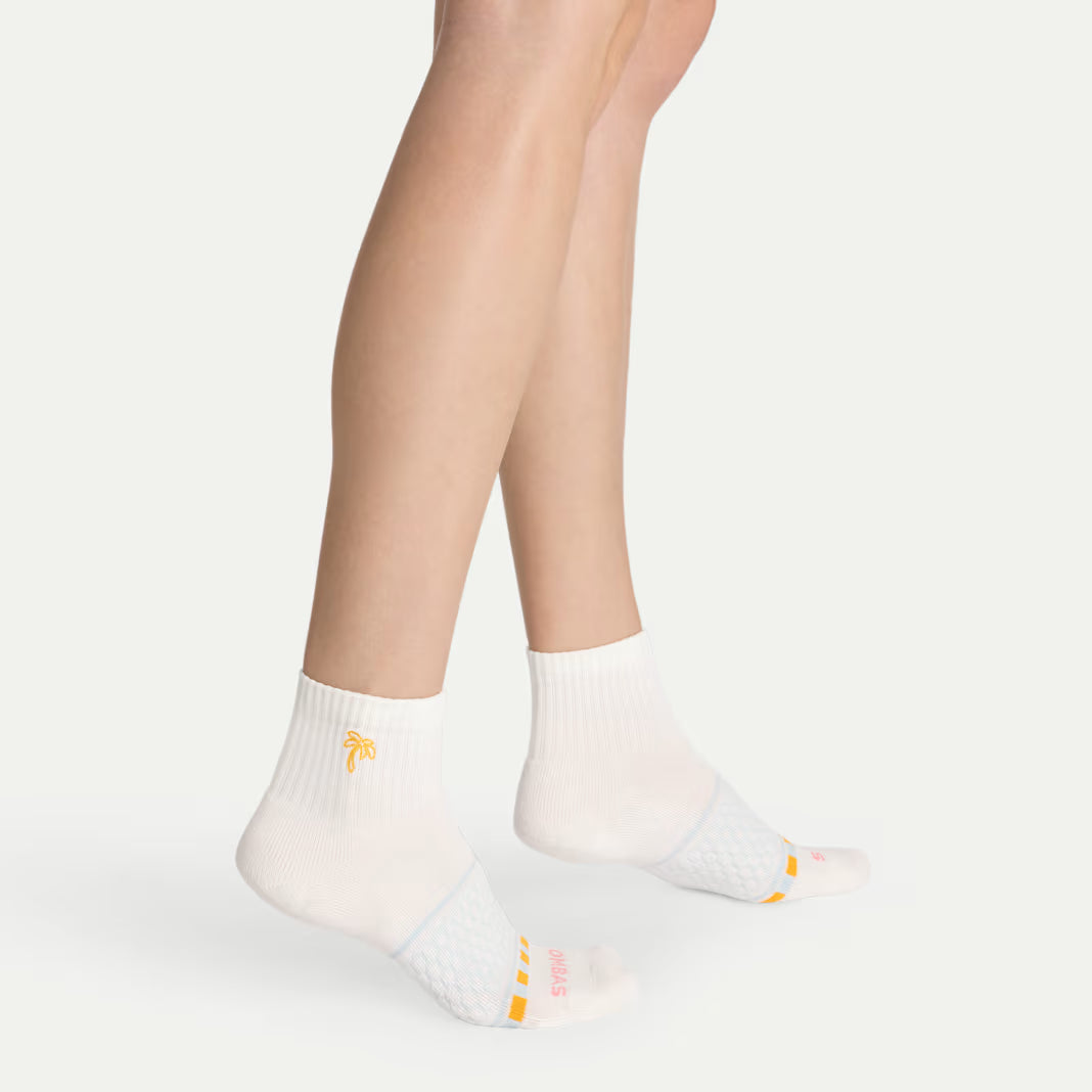 Women's Beach Day Embroidered Quarter Sock 4-Pack