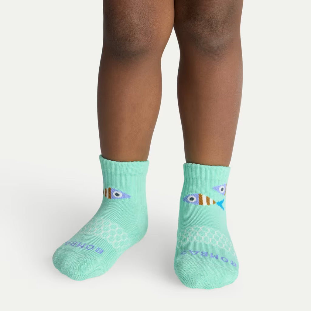 Toddler Seaside Gripper Calf Sock 4-Pack