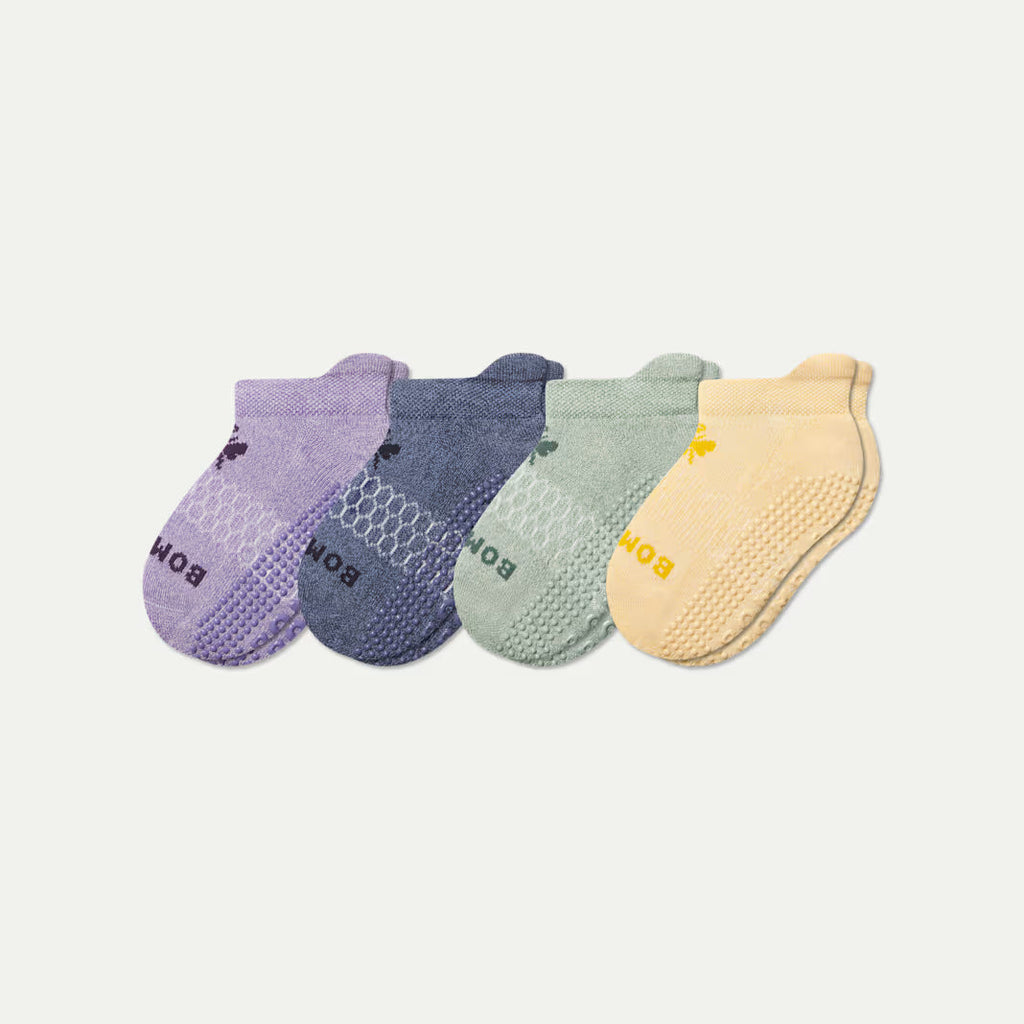 Junior Marl Gripper Ankle Sock 4-Pack