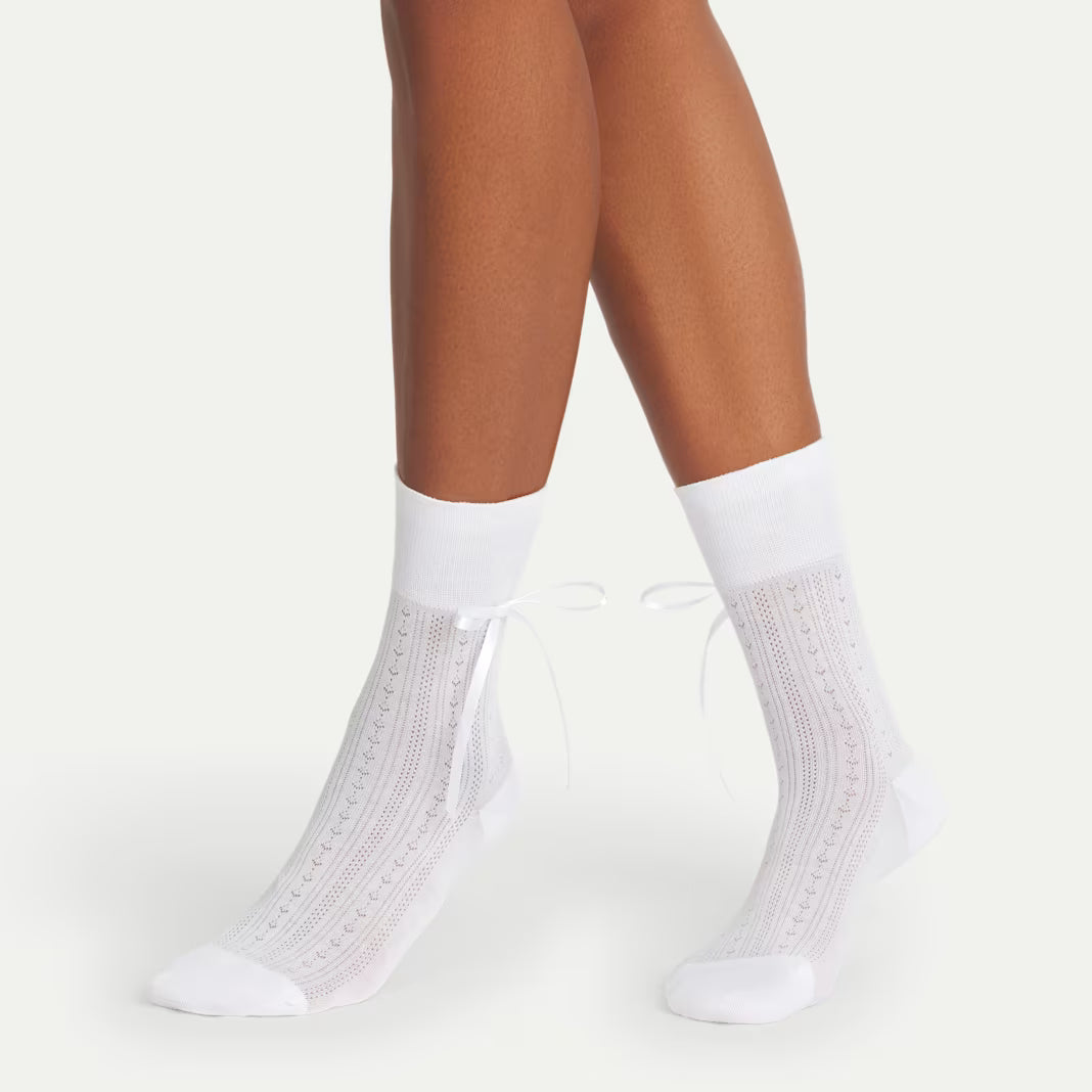 Women’s Pointelle Bow Half Calf Sock 3-Pack