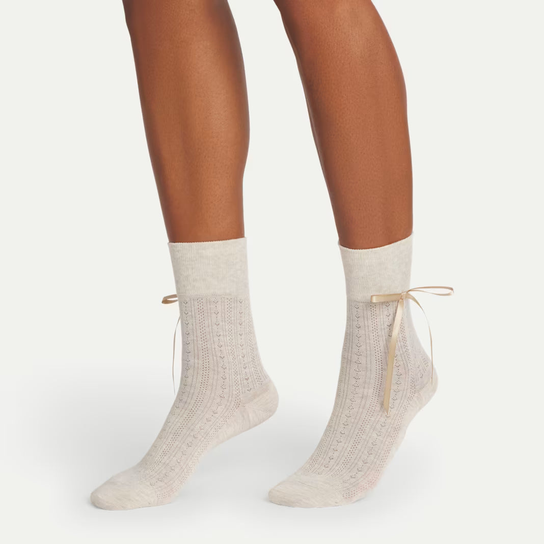 Women’s Pointelle Bow Half Calf Sock 3-Pack