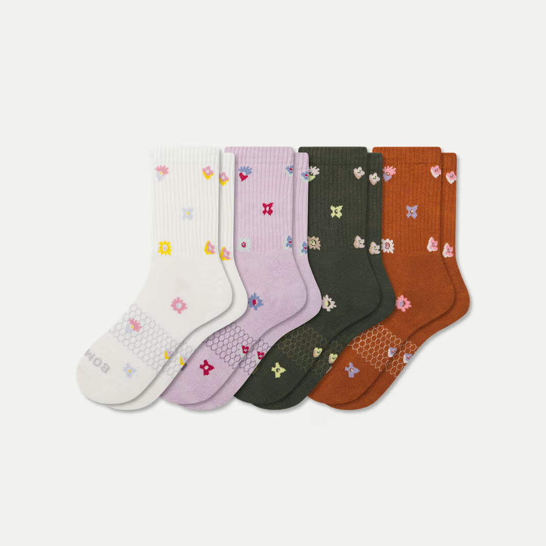 Women’s Garden Party Half Calf Sock 4-Pack