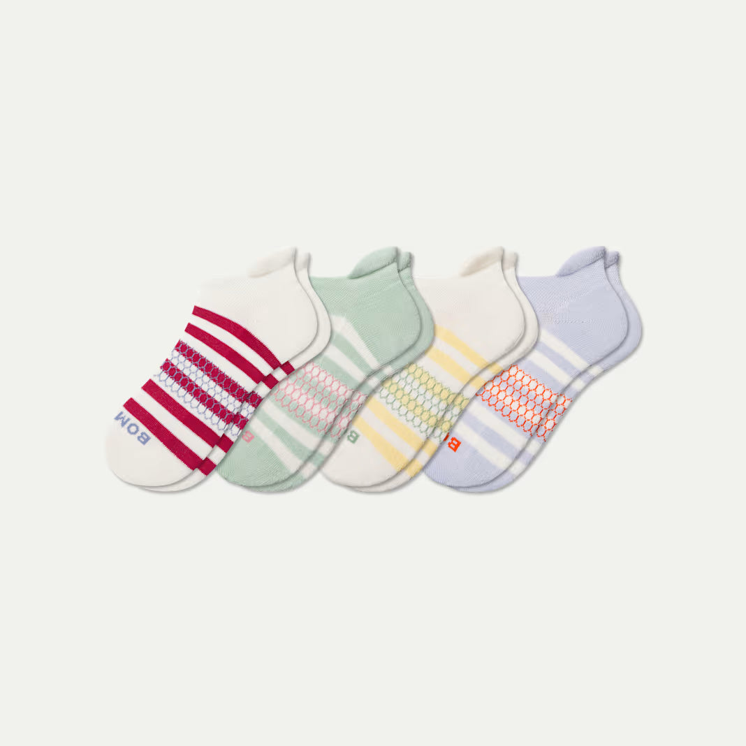 Bombas Youth Stripes Ankle Sock 4-Pack