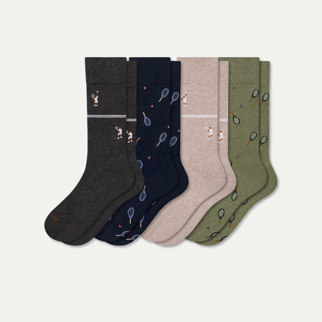 Men's Dress Calf Sock 4-Pack