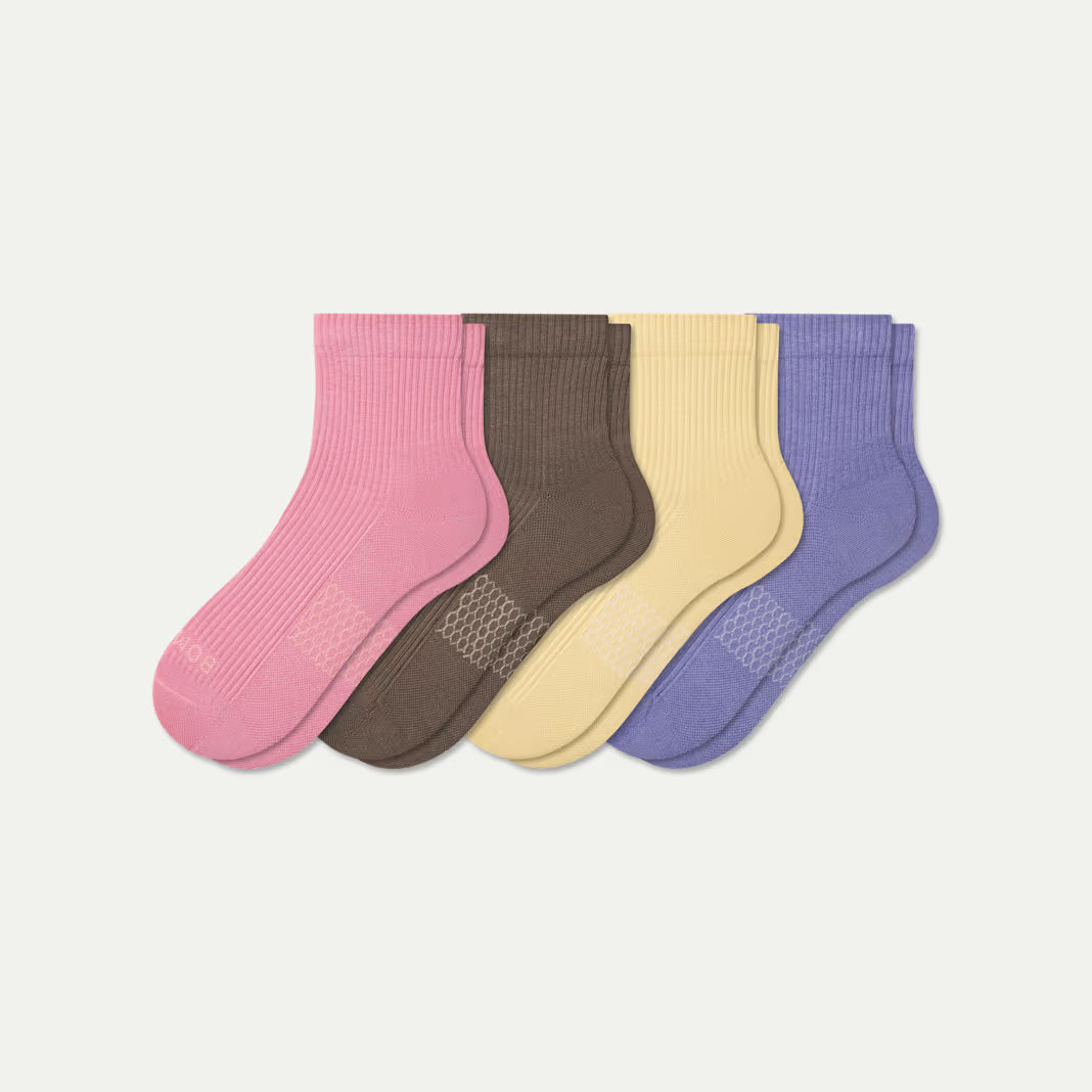 Women's Modern Rib Quarter Sock 4-Pack