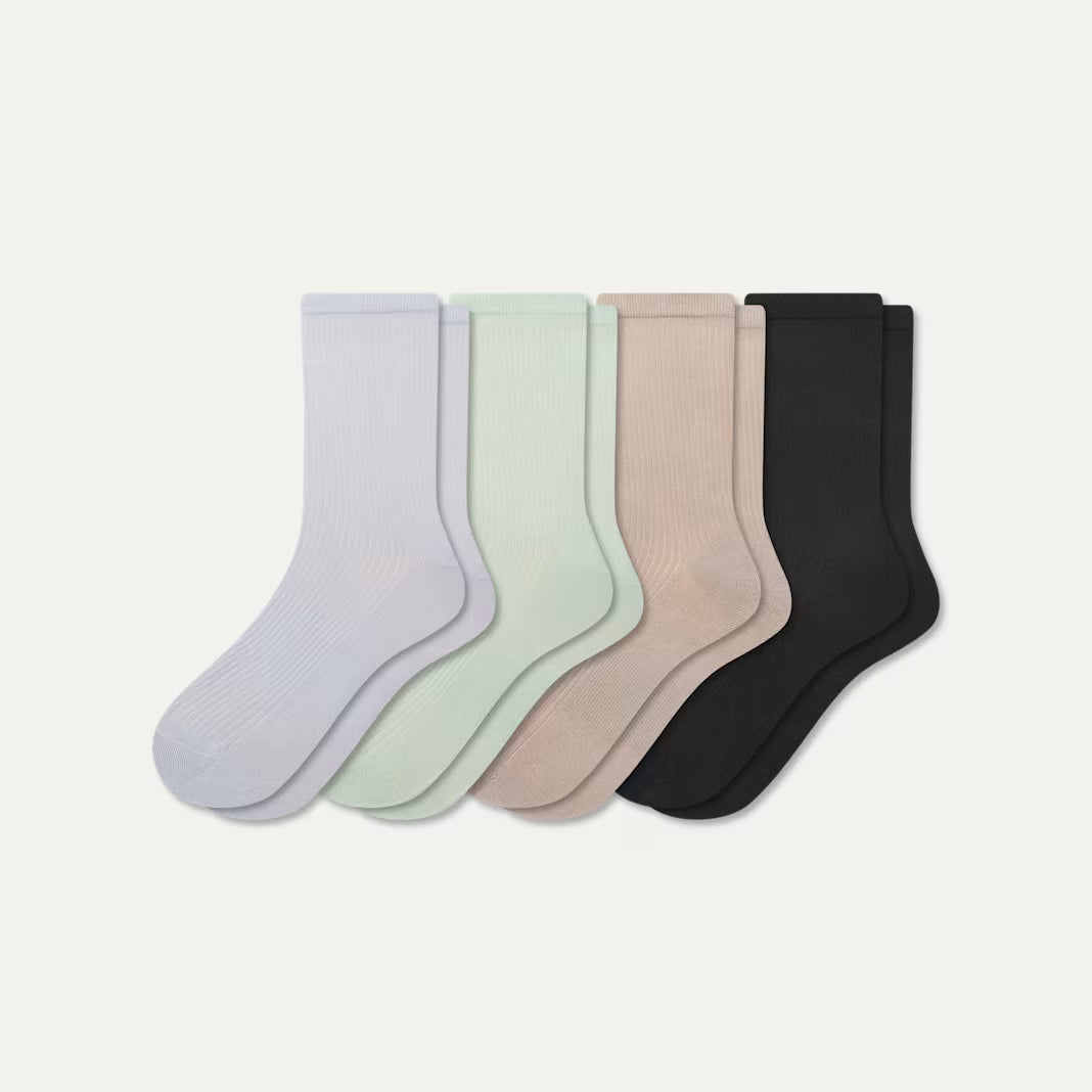 Women's Featherweight Rib Half Calf Sock 4-Pack