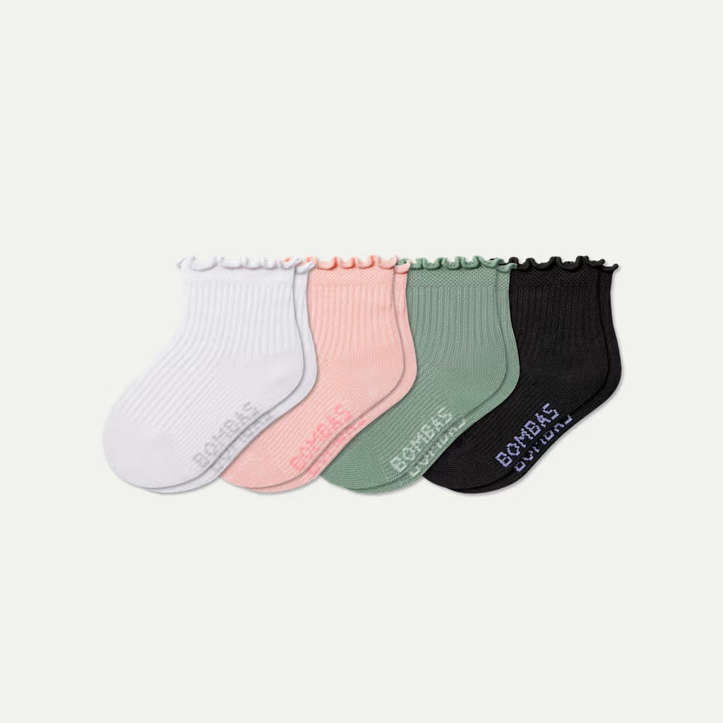 Toddler Ruffle Rib Calf Sock 4-Pack