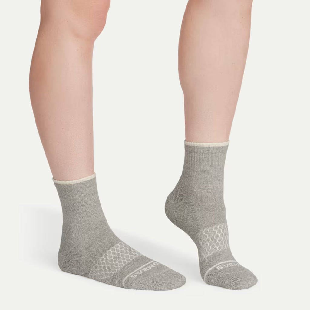 Men's Merino Wool Blend Quarter Sock 4-Pack