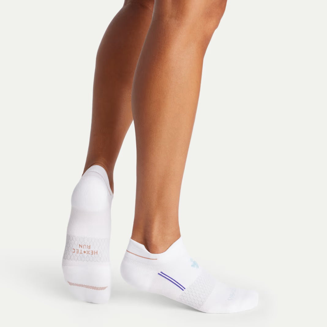 Bombas Women's Run Ankle Socks(White Plum)