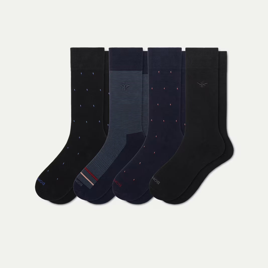 Men's Dress Calf Sock 4-Pack
