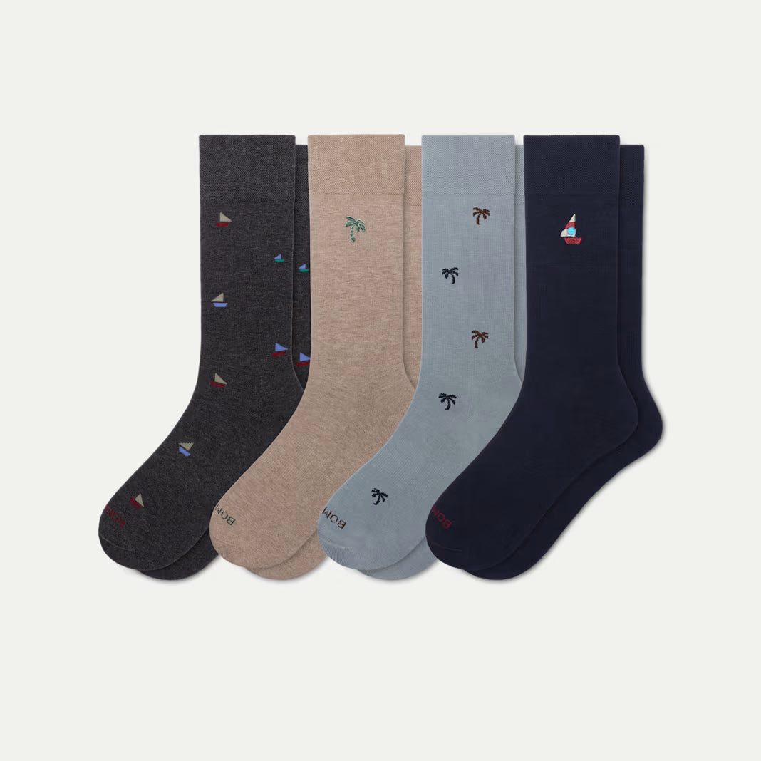 Men's Dress Calf Sock 4-Pack