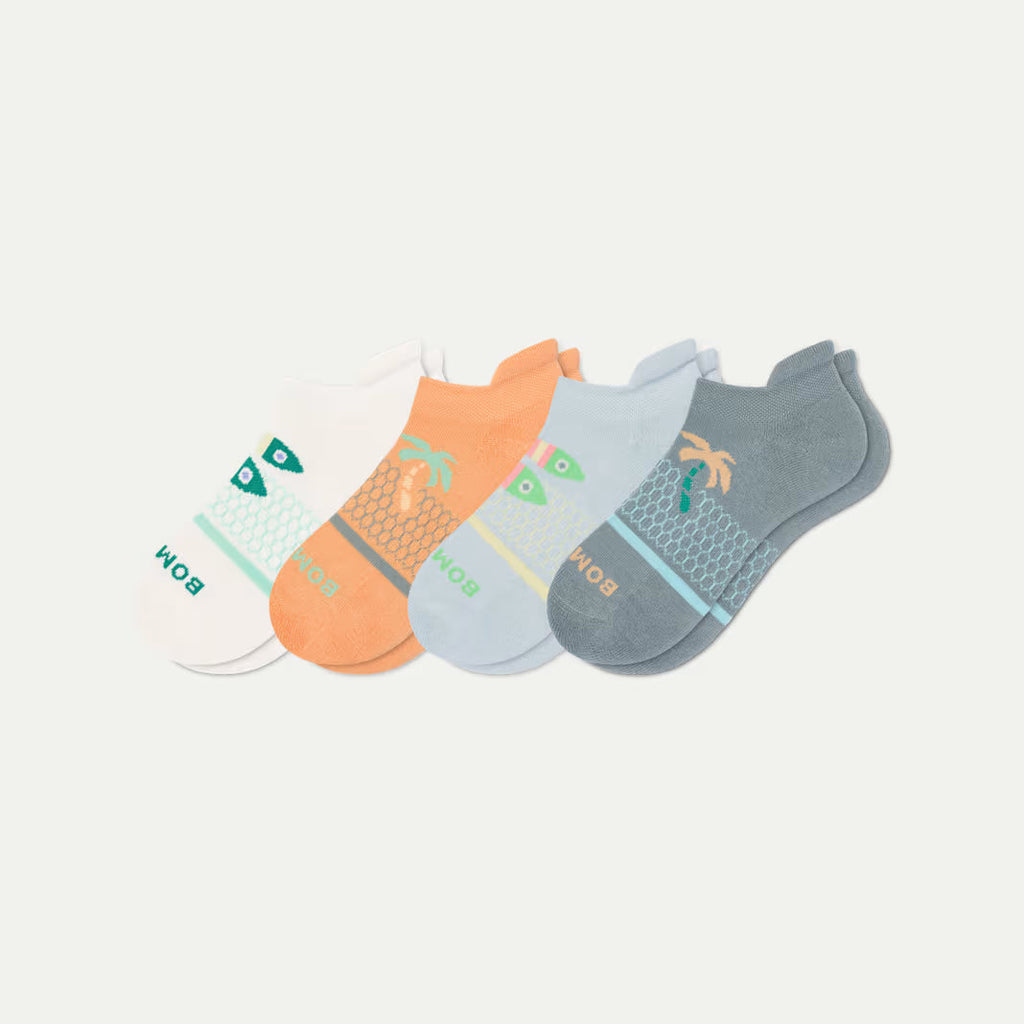 Bombas Youth Seaside Ankle Sock 4-Pack