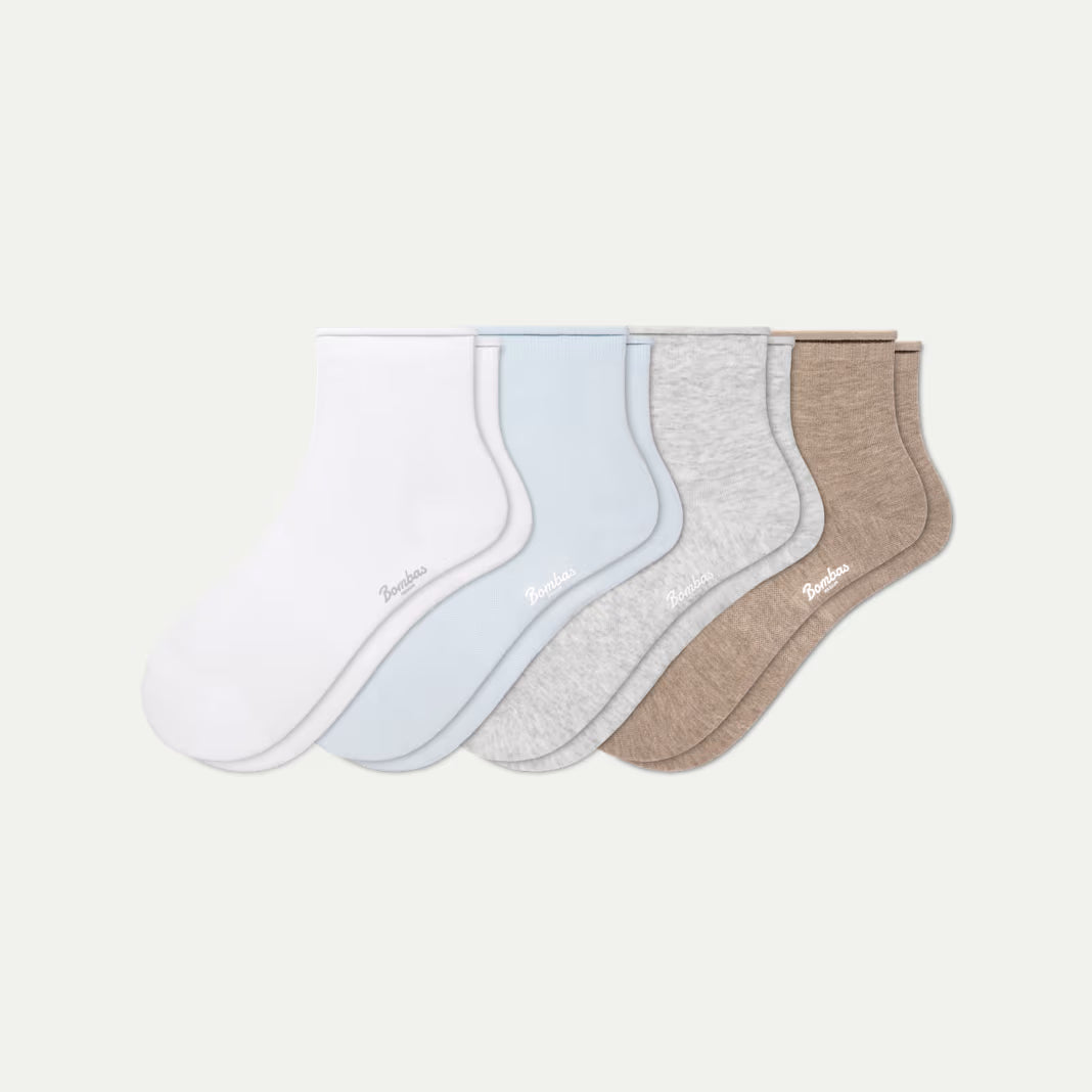 Women’s Roll Top Quarter Sock 4-Pack