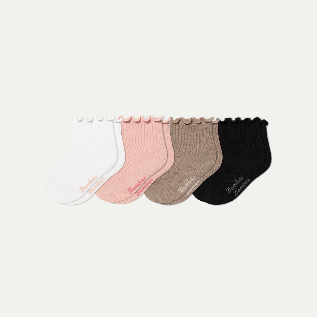 Baby Ruffle Rib Calf Sock 4-Pack (0-6 Months)