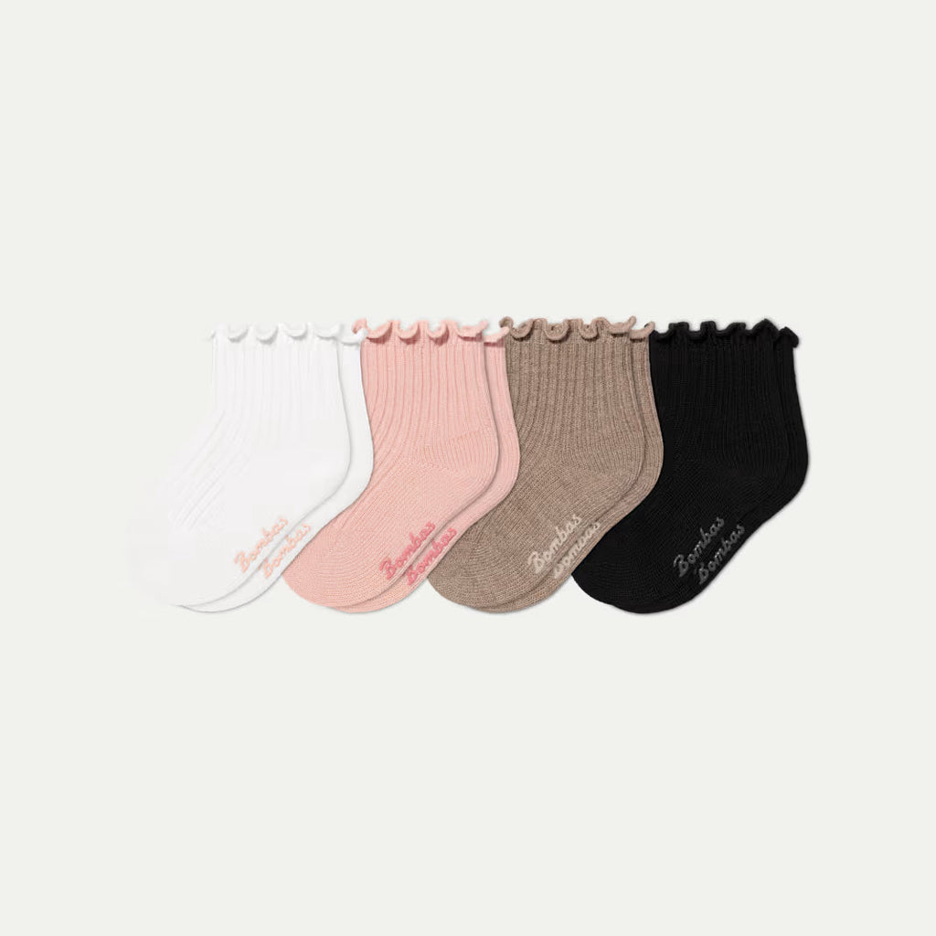 Baby Ruffle Rib Calf Sock 4-Pack (6-12 Months)