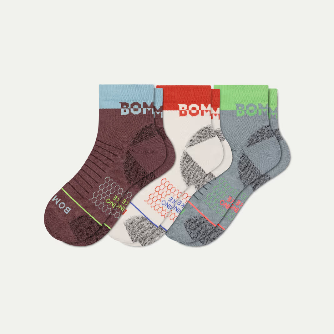Women's Merino Wool Blend Hiking Quarter Sock 3-Pack